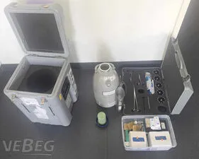 Cryo-opslagcontainer voor eiwitkristallen