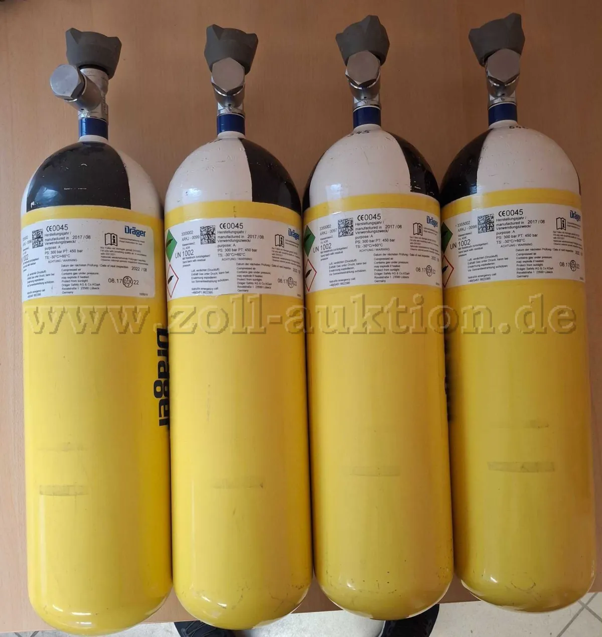 4 Dräger PSS5000DS / FPS7000AE breathing apparatus