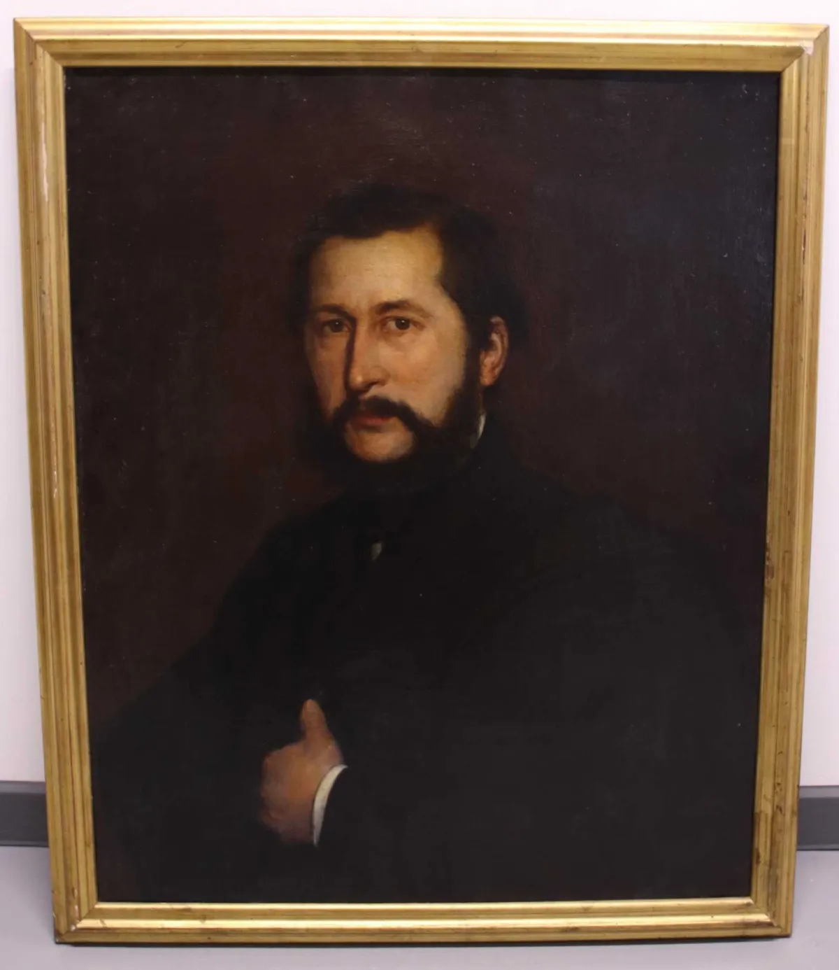 2 Gemälde/Portraits v. Johann Jakob Im Hof und seiner Frau Maria Im Hof - Forcart;