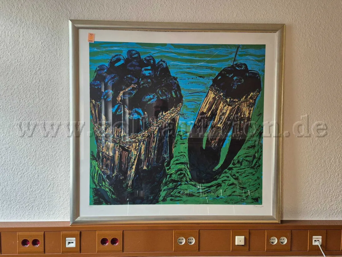 1 lithographie œuvre d'art "Duckdalben" de Norbert Tadeusz