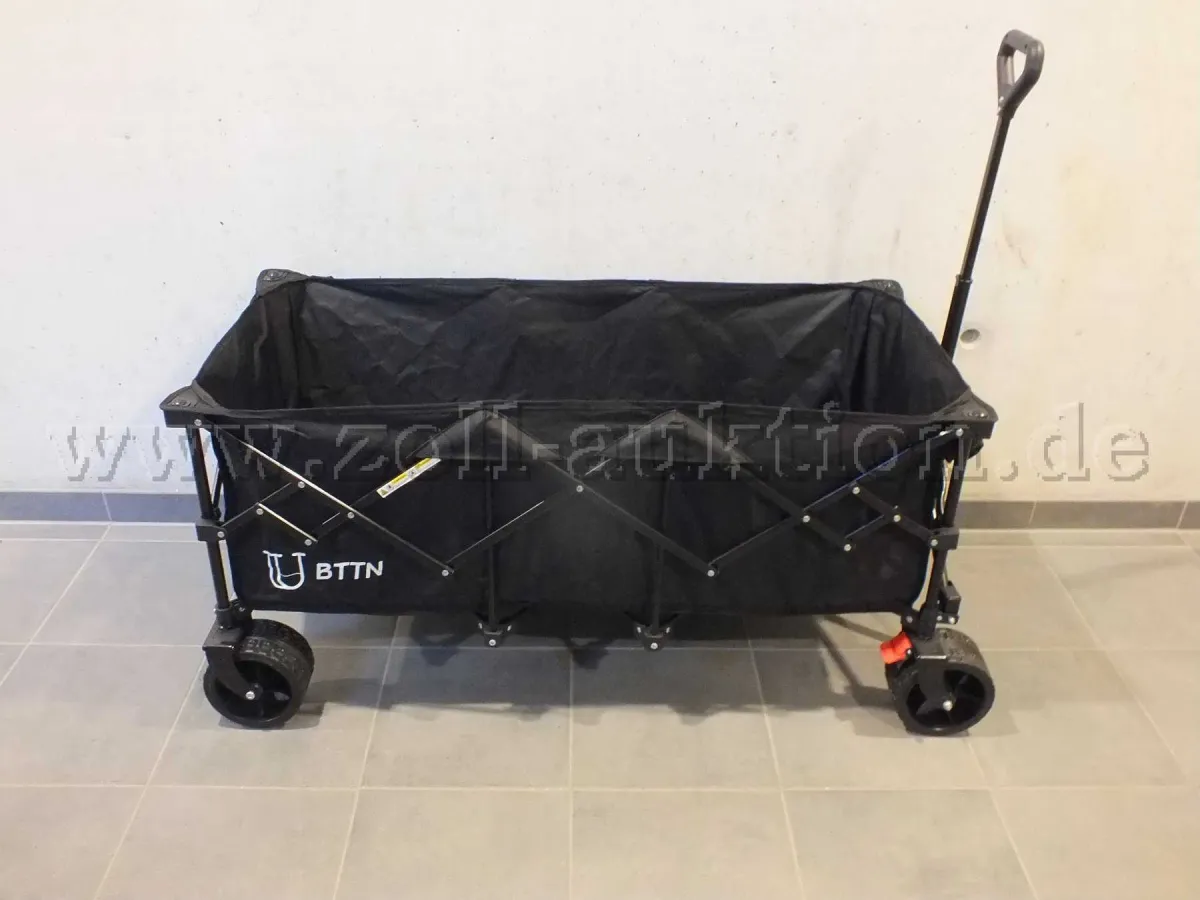 1 Chariot BTTN XXXL pliable 300L, freins et roues tout-terrain, noir