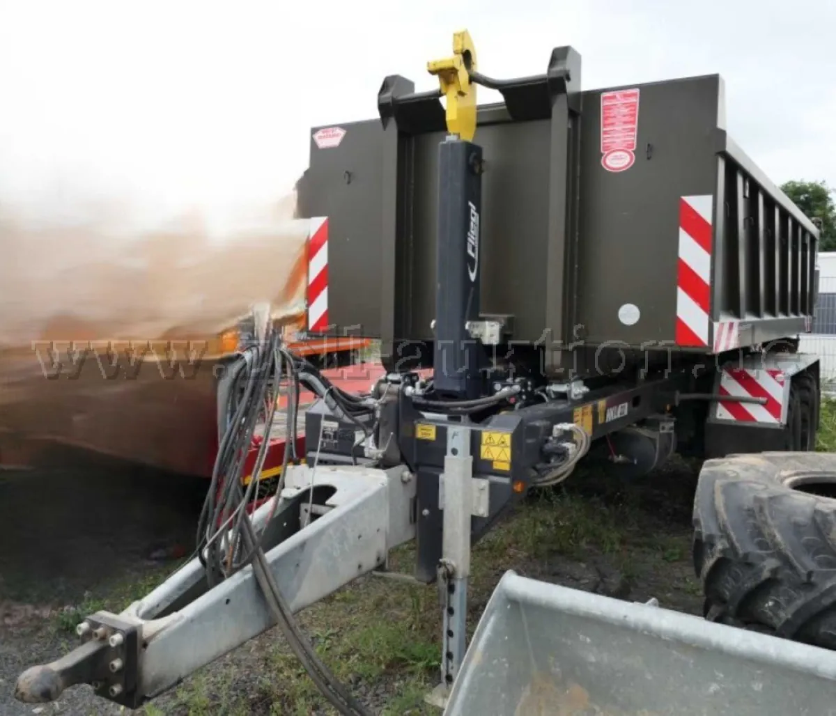 1 Fliegl HKL 22 крюковой погрузчик-самосвал (DIN-буксирная петля 40) + контейнер Weser Container -