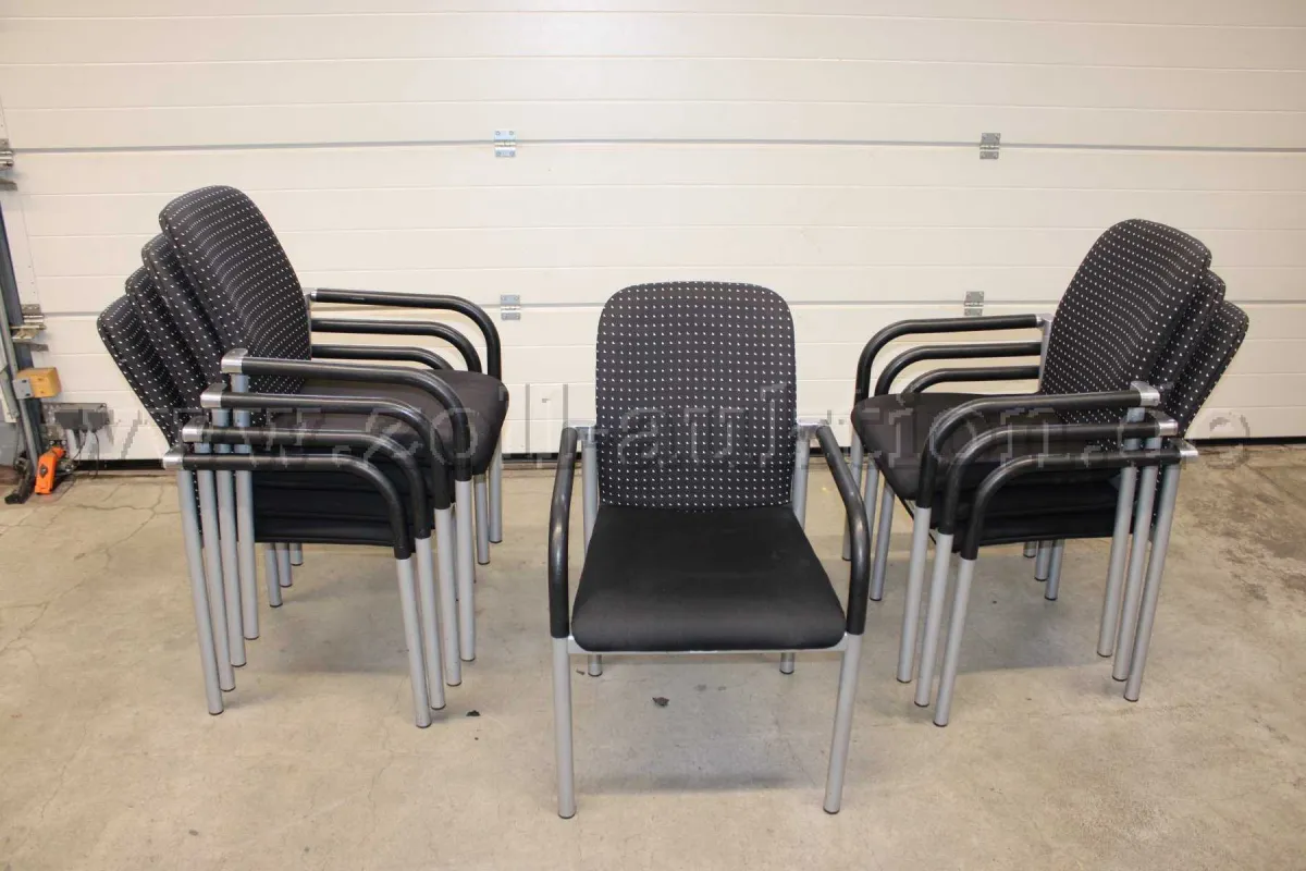 8 chaises de réunion Wiesner+Hager, empilables, d'occasion