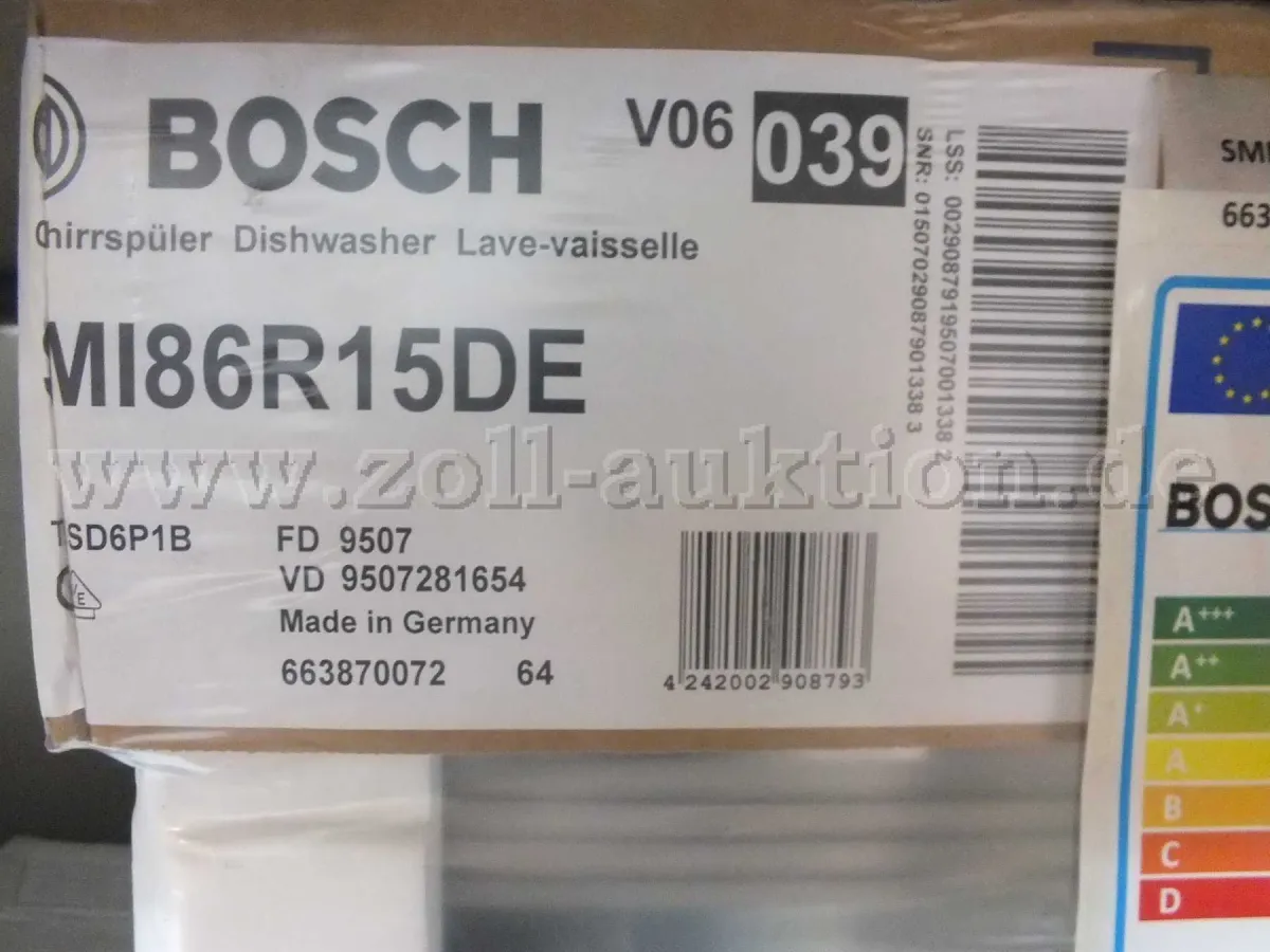 1 built-in dishwasher Bosch MI86R15DE