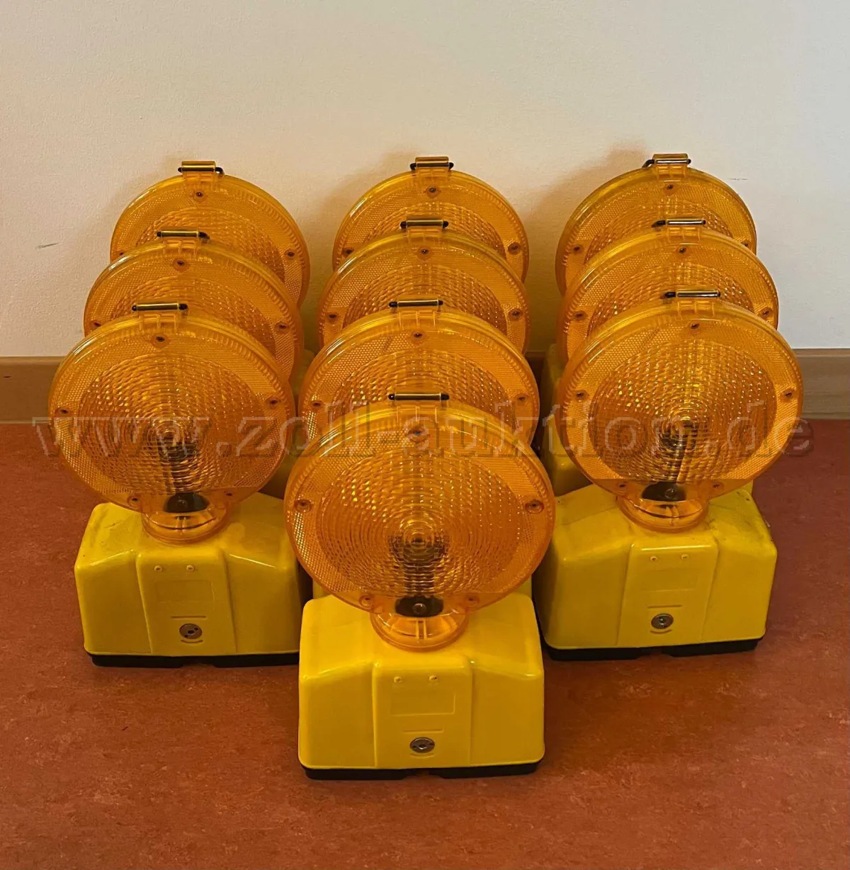 10 warning lights / construction site lamps WEMAS type 2000