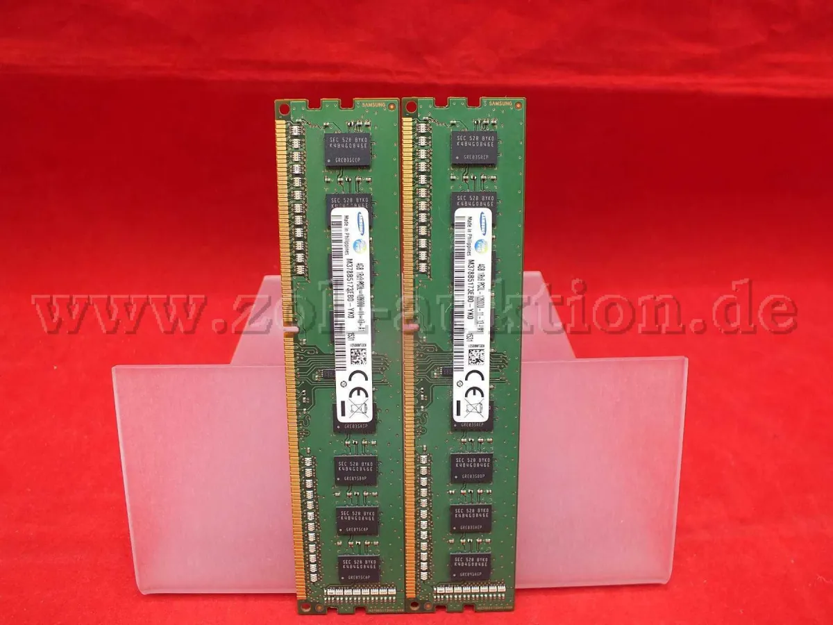 2 Samsung RAM modules M378B5173EBO-YKO, memory 4 GB