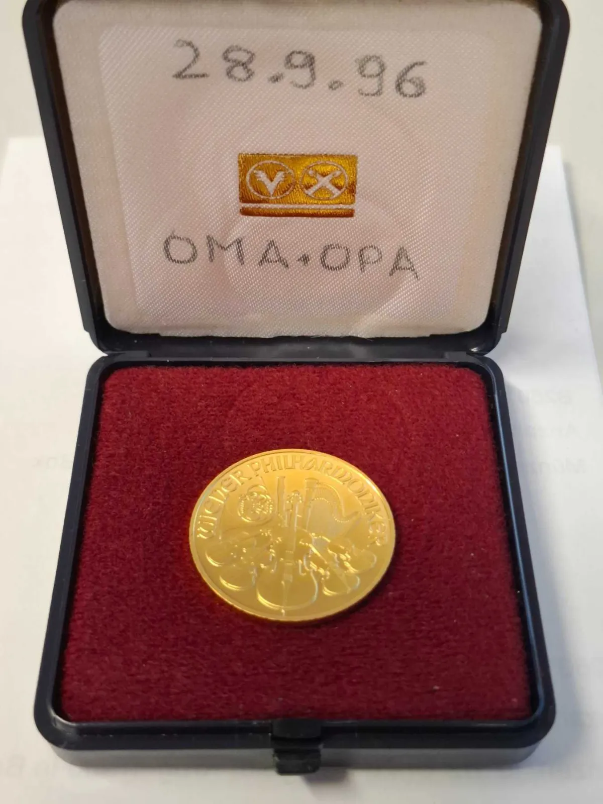 1 Goldmünze *** Wiener Philharmoniker, 1.000 Schilling*** 1/2 Unze Feingold