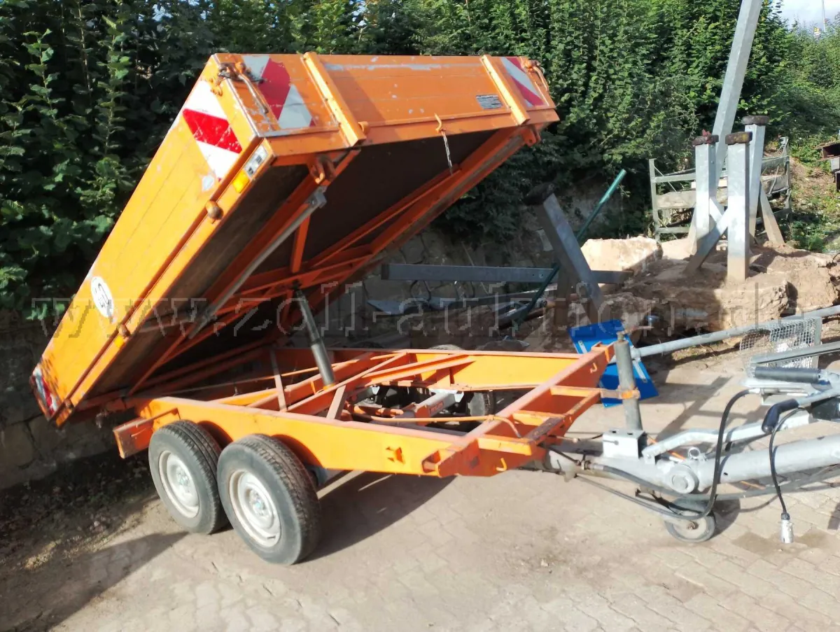 1 tandem tipper trailer Auwärter, Paul with Knott drawbar