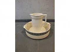 1 Vintage Waschset: Krug (Colditz) & Waschschüssel (Elsterwerda)