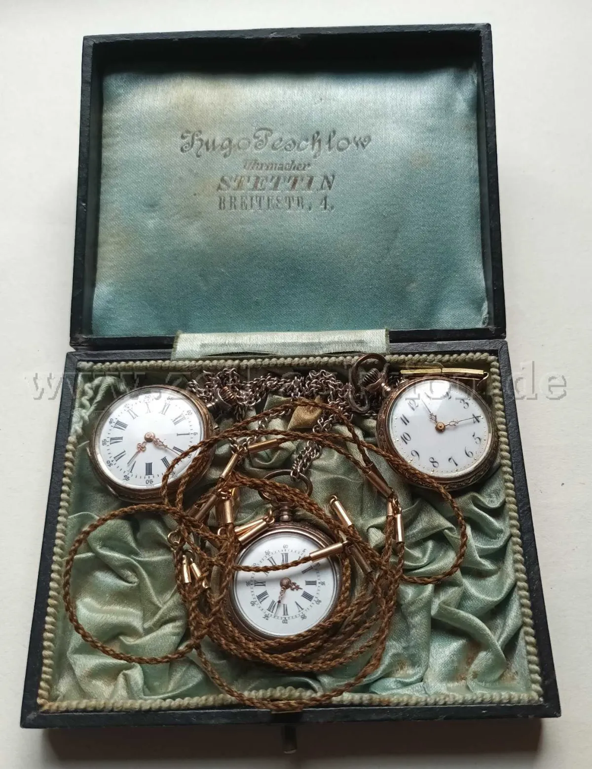 3 montres de poche argent 800