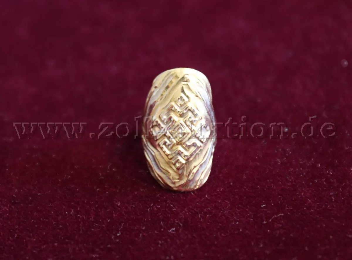 1 tweekleurige ring van 585 goud