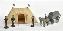 CR, calèche et soldats français divers