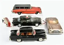 Bandai o.a., 4 voertuigen, Mercedes enz.