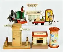 Strenco, Kibri et autres, pompe à essence, gare et autres, décorations