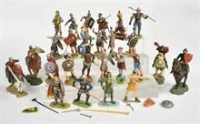 Elastolin, Preiser etc., 22 figurines avec défauts