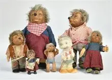 7 figurines Mecki, fabricants divers