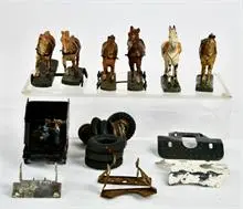 Lineol e.a., chevaux, figures de chemin de fer, pièces détachées
