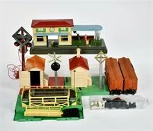 Lionel entre autres, gare, bâtiments, accessoires