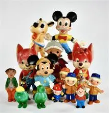15 figurines publicitaires Walt Disney, Lurchi, Sandmännchen et autres