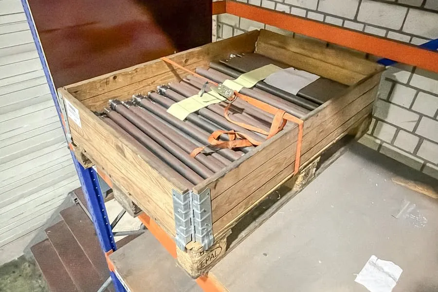 Palette avec roulettes de transport