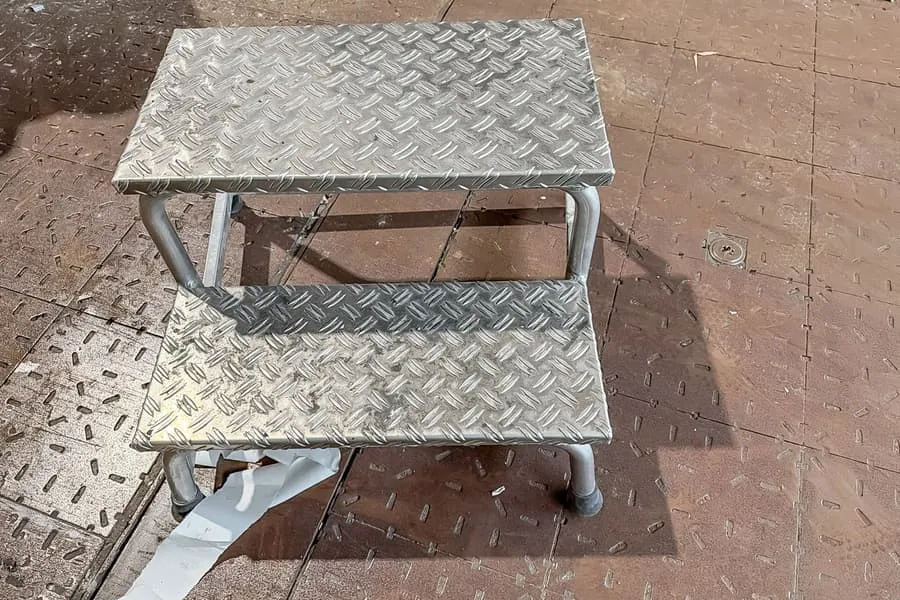Aluminium opstapje, 2 treden