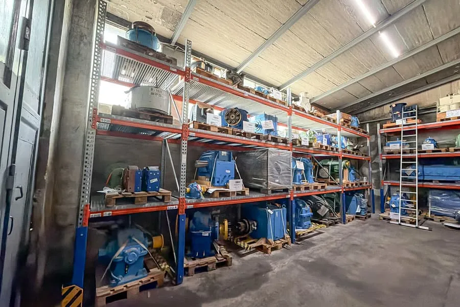 Heavy-duty shelving, approx. 9 linear metres