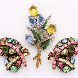 Hollycraft/Trifari - Oorclips/Broche