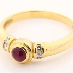 Bague femme diamant/rubis