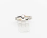 Pierścionek solitaire, złoto białe 18kt, diament ok. 0,20 ct, ok. 3,0 g, rozmiar 51