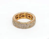 Bague bandeau, or rose 18 ct, brillants env. 3,55 ct, env. tw-w/vs1-si, 6,4 g, taille 55