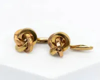 Paar Manschettenknöpfe, 14kt Gelbgold/Rotgold, ca. 12 g