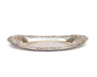 Oval picture, silver 925, relief decoration, engraved on mirror "1875 W 1900", C.R. Boas, 4 x 34 x 15.5 cm, 181 g