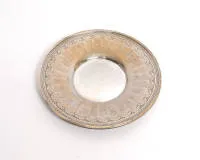 Teller, Silber 925, durchbrochen gearbeiteter Rand, ø 28 cm, ca. 303 g, etwas gedellt