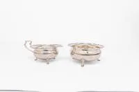 Sugar box and milk bowl, Sheffield, 1931, sterling silver, total approx. 396 g