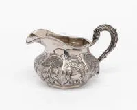 Silbernes Sahnekännchen, Edward Power, Dublin, 1830, Sterlingsilber, H. 9 cm, ca. 282 g