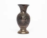 Vase, Silber 800, Punzierung, Meistermarke WS (Walter Schmitt), Balusterform mit Rocaillen- und Blütendekor, ca. 16 cm hoch, ca. 220 g