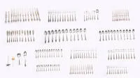 Silver cutlery, silver 800, German, after 1888, comprehensive table service for 12 persons with 154 pieces, incl. fish and serving cutlery, weight without knives with steel blade 4,559 g