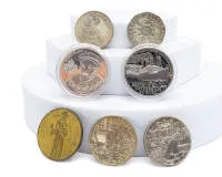 Lot of 7 collector coins, Austria and Germany, 6 silver, 1 base metal