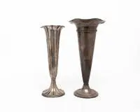 Vase, argent 800, forme trompette élancée, 27 cm de haut, env. 173 g ;