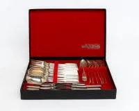 Cutlery set, silver 800, Wilkens, Spaten pattern, for six persons, 30 pieces, total approx. 1,200 g