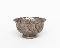 Coupe godronnée, Michelsen, Copenhague, (18)51, argent 826, paroi avec monogramme gravé et couronné, env. 250 g