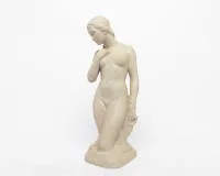 Figure Pensive, Rosenthal, design by Rudolph Kaesbach, signed on plinth, H. 40 cm