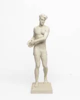 Figur Diskuswerfer, Rosenthal, Kunstabteilung, signiert in der Plinthe O. Obermaier 1931, ca. 40.5 cm hoch