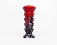 Zwei Kunstglasvasen, wohl Italien, Ende 20. Jh., H. 23 cm und 25 cm