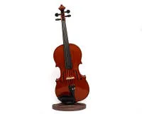 4/4 violin, signed and dated on the back by stamp and handwritten on a paper label "Oskar Gütter / Markneukirchen 1965", approx. 59 cm long, in instrument case incl. violin bow signed "PAESOLD", signs of wear,...