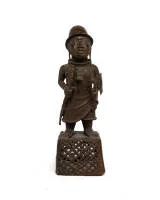 Krijger, Benin, Afrika, brons, ca. 44 cm hoog