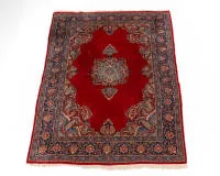 Sarough, Iran, env. 3,12 x 2,17 m, taché, franges réduites