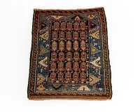 Kurd-Hamadan, western Iran, probably circa 1900-1930, approx. 1.38 x 1.03 m, pile partially reduced
