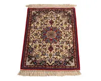 Kork-Isfahan, avec soie, Iran, tissage très fin, env. 0,96 x 0,72 m