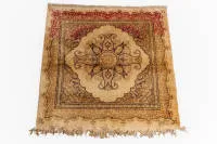 Zijden Brussa, Turkije, oud, ca. 1,28 x 1,18 m